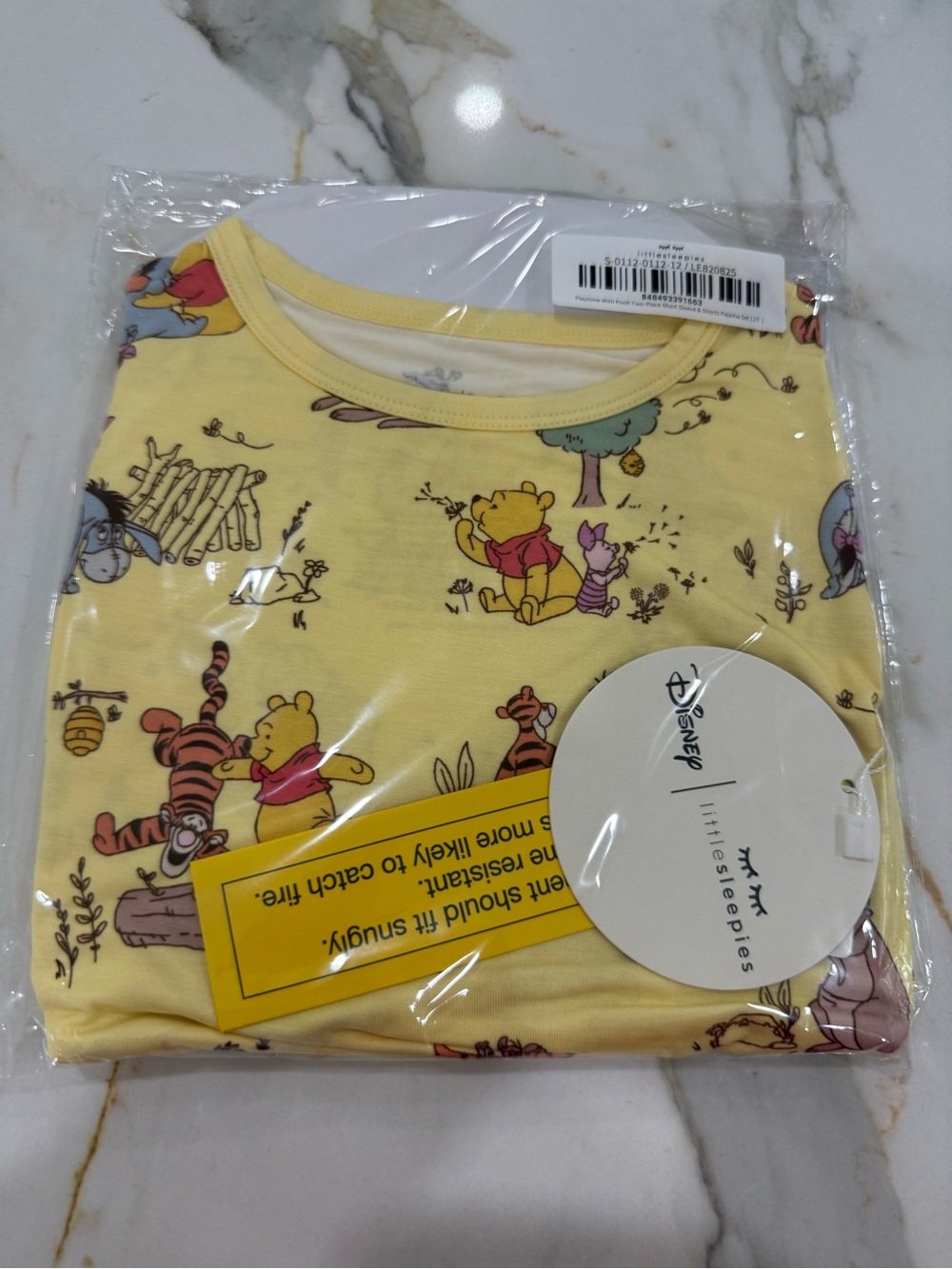 Little Sleepies Pooh shorts set pjs NIB